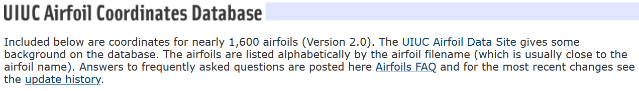 uiuic airfoil database